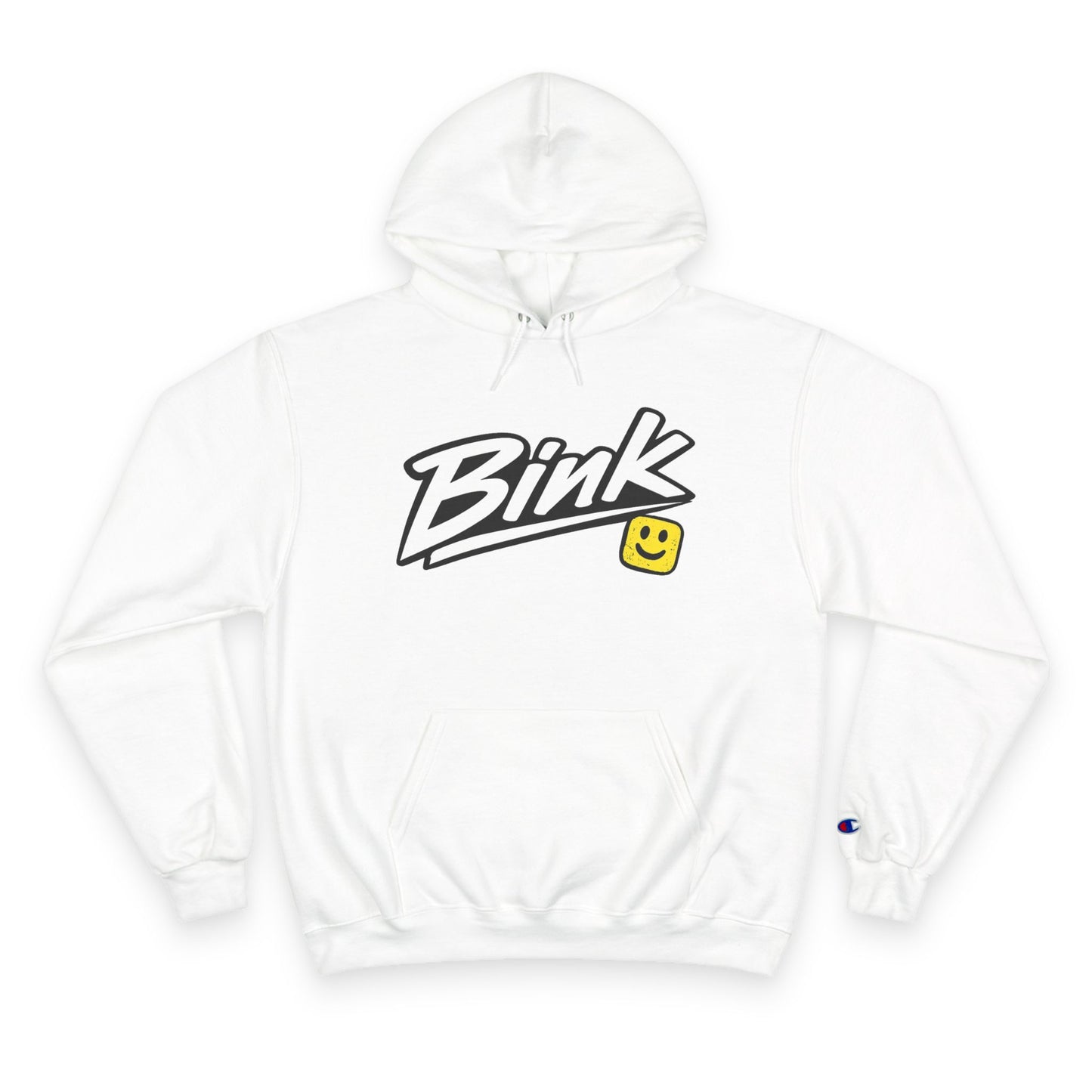 Bink Logo Hoodie — Champion-Style Pullover with Smile Emblem