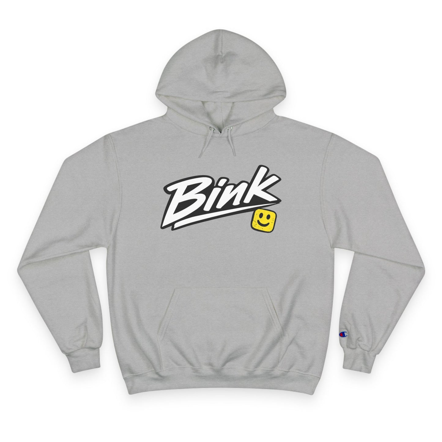 Bink Logo Hoodie — Champion-Style Pullover with Smile Emblem