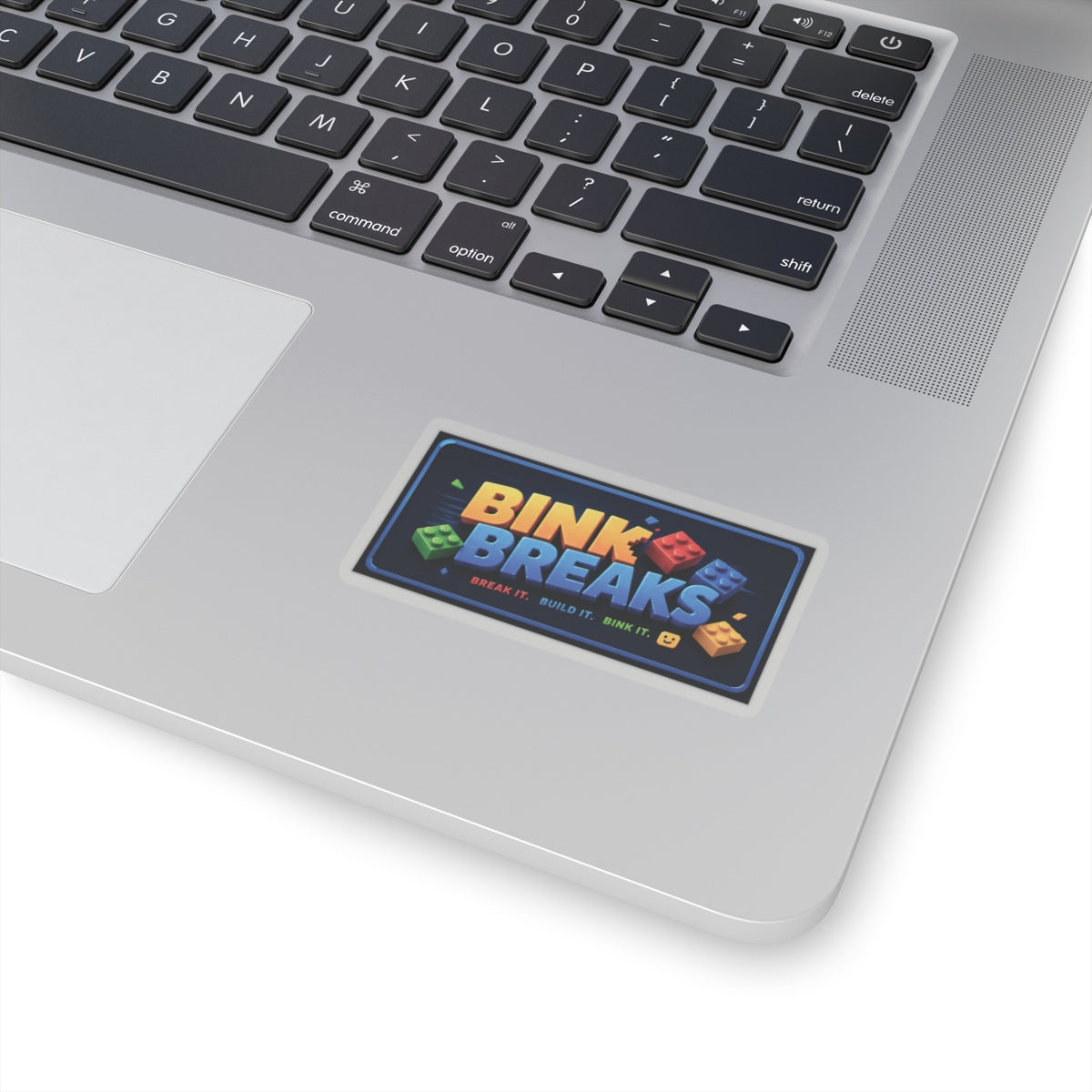 Bink Breaks Sticker — Colorful Brick Logo Decal