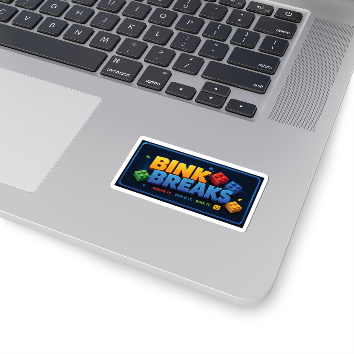 Bink Breaks Sticker — Colorful Brick Logo Decal