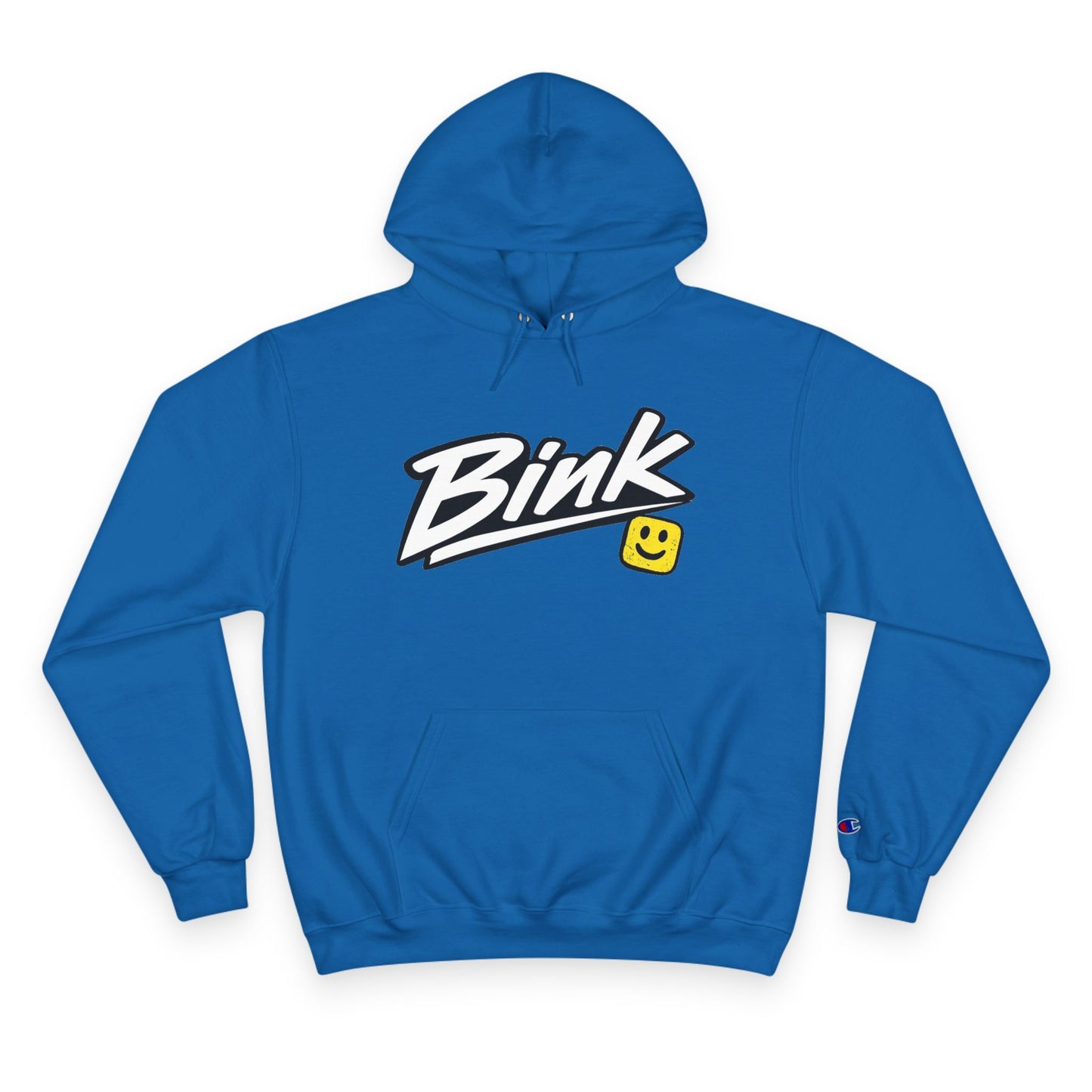 Bink Logo Hoodie — Champion-Style Pullover with Smile Emblem