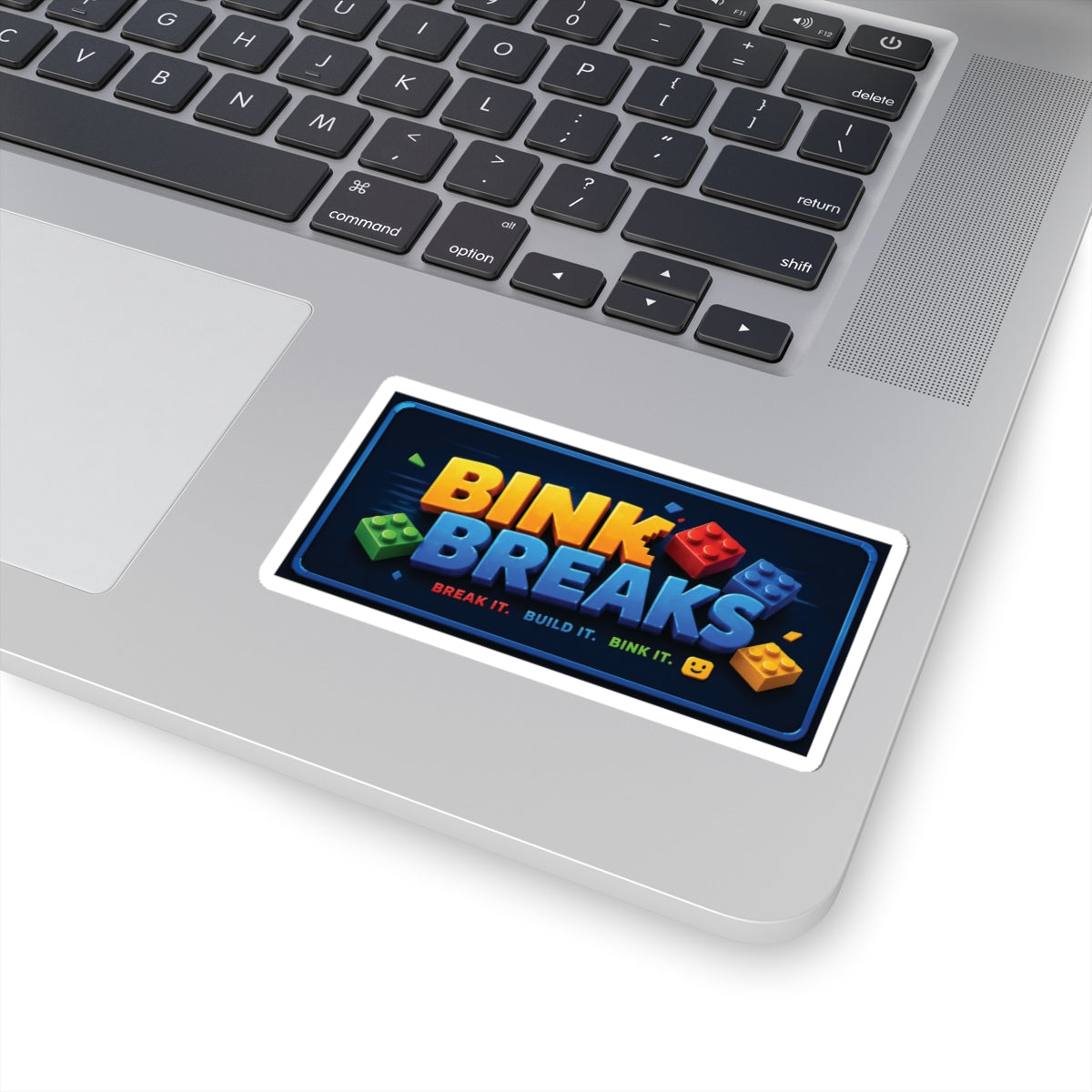 Bink Breaks Sticker — Colorful Brick Logo Decal