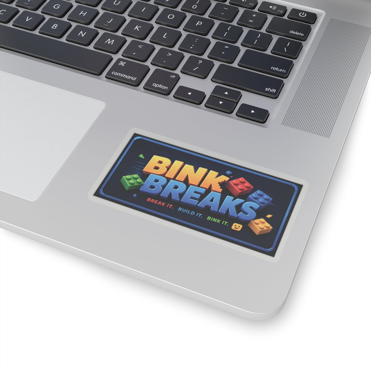 Bink Breaks Sticker — Colorful Brick Logo Decal